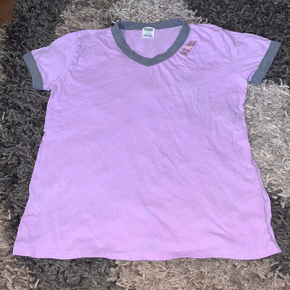 Pink short sleeved T-Shirt Size L sequined back good cond